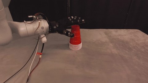 SoTa’s cup-handling demonstration using its co-trained policy. See the project for the baseline comparison.