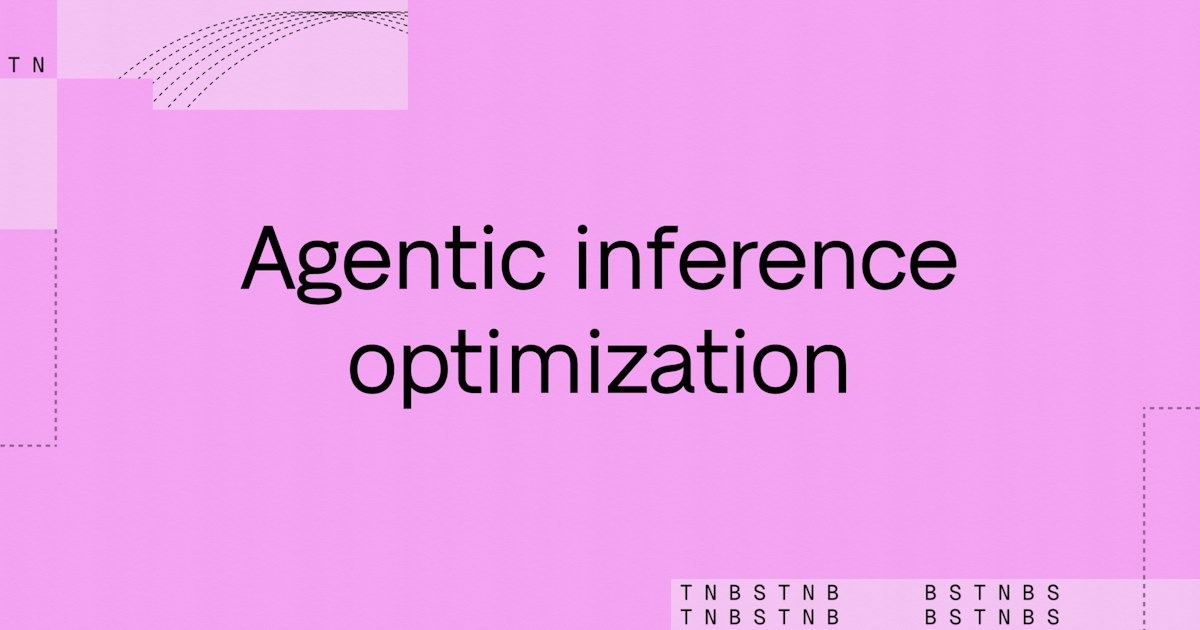 Baseten’s article artwork for agentic inference optimization. Source editorial artwork, not a benchmark chart.