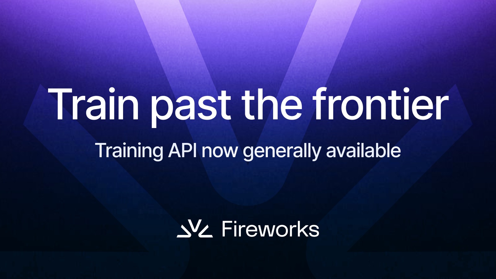 Fireworks official Training API launch artwork
