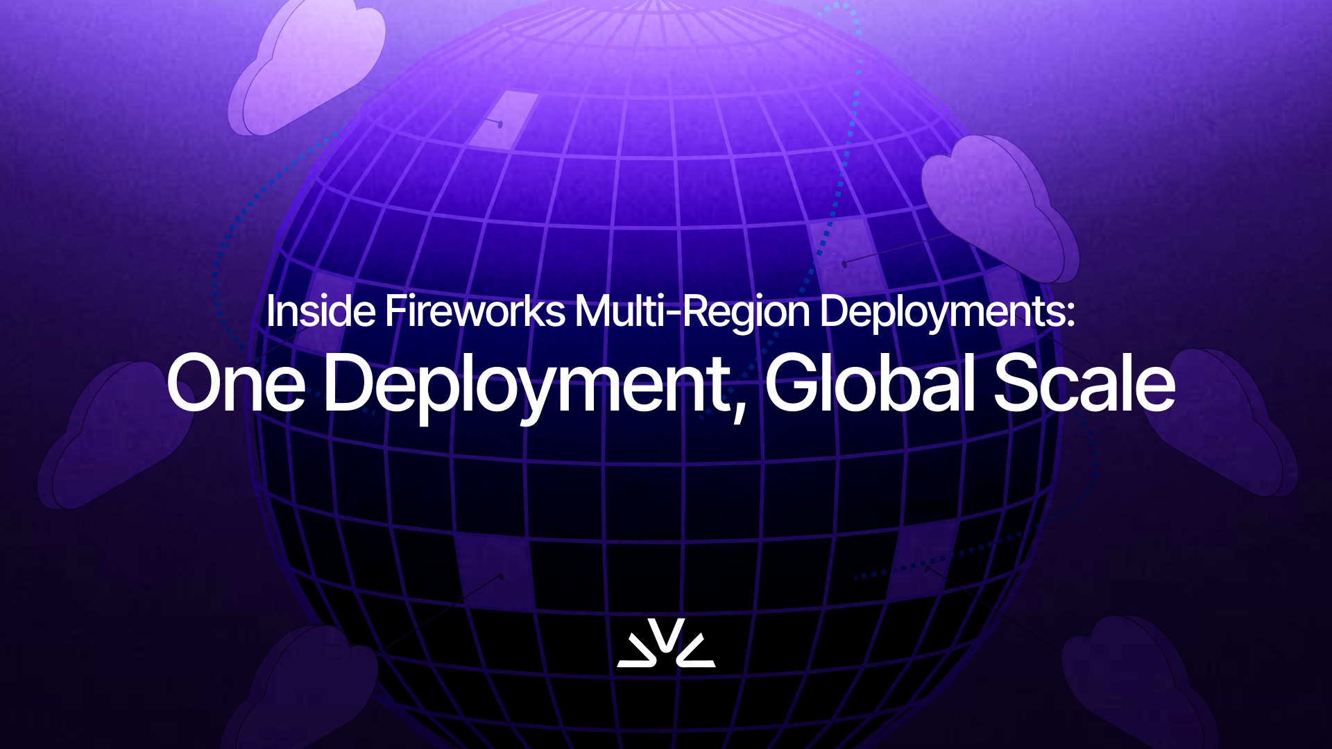Fireworks source artwork for multi-region deployments. Conceptual infrastructure illustration, not a measured availability result.
